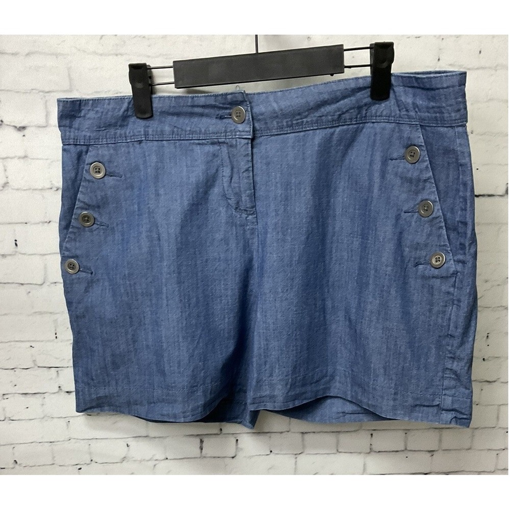 Isaac Mizrahi NEW YORK  Sz 12 Blue Jean Chino Women's Shorts